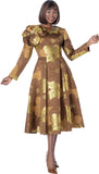 Terramina 7346 brown midi dress
