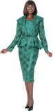Terramina 7360 green skirt suit