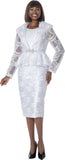 Terramina 7360 white skirt suit