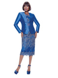 Terramina 7817 Royal Blue Skirt Suit