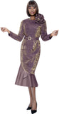 Terramina 7209 orchid purple jacquard dress