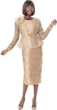 Terramina 7272 gold skirt suit