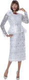 Terramina 7272 white skirt suit