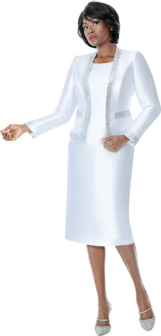 Terramina 7304 white jacket dress