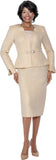 Terramina 7344 gold brocade skirt suit