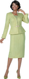 Terramina 7344 brocade sage green skirt suit