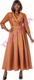 Terramina 7375 orange polka dot maxi dress