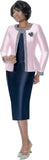 Terramina 7638 pink skirt suit