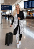 Travel color block duster legging set
