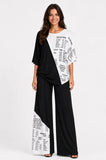 Color Block Travel Palazzo Pant Set