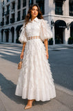Feather White Maxi Dress