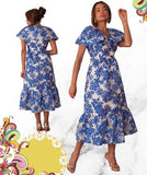 Chancele 9725 royal blue dresss