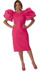 Chancele 9727 fuchsia pink dress