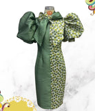 Chancele 9739 olive green dress