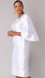 Chancele 9741 white bell sleeve dress