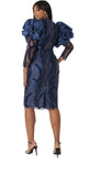 Chancele 9745 navy blue sequin dress