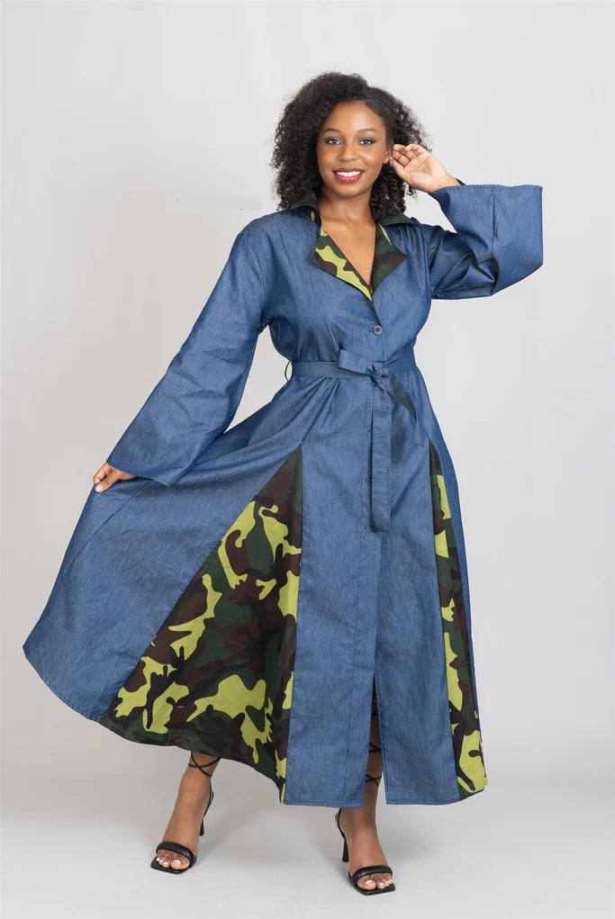 Denim Camouflage Dress – Diva's Den Fashion, LLC
