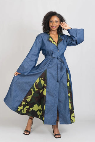 Denim Camouflage Dress Denim Camouflage Dress