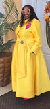 Dresses by Nubiano 100311 yellow maxi dress