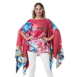 Fuchsia Rose Silk Scarf Pant Set