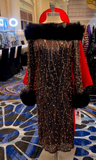 Dorinda Clark 5091 black sequins dress