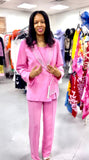 Lily and Taylor 4373 pink pant suit