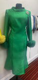 Lily & Taylor 4821 emerald green dress