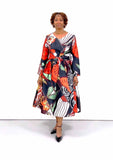 Giovanna D1622 colorful maxi dress