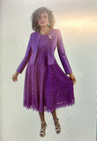Tally Taylor 4529 Purple lace jacket dress