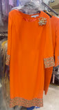 Lily & Taylor 4740 Orange Dress