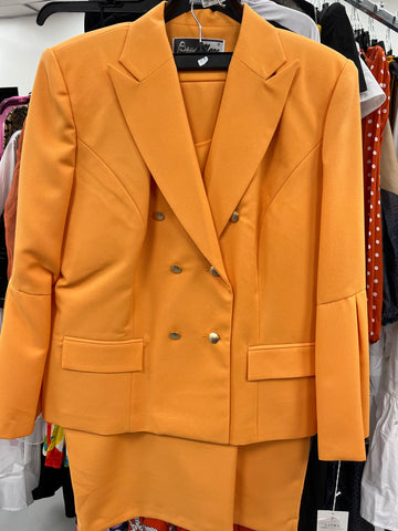Ben Marc Executive 11761 orange skirt suit