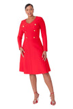 Kayla 51001 red knit dress