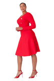 Kayla knit 51001 red dress
