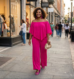 Fuchsia pink jumpsuit