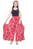 Red African Print Palazzo Pant
