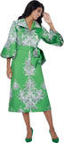Dresses by Nubiano 100301 green maxi dress