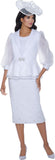 GMI 400503  white scuba skirt suit