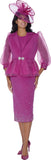 GMI 400503 hot pink scuba skirt suit