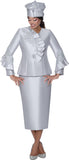GMI 400862 silver skirt suit