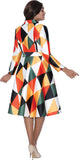 Dresses by Nubiano 100261 color block dress