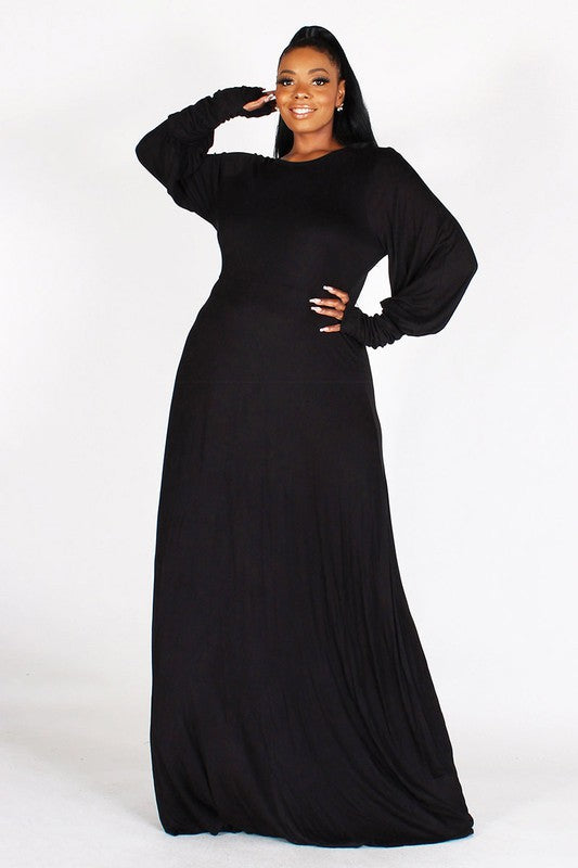 Bubble Sleeve Maxi Dress – Diva's Den Fashion, LLC