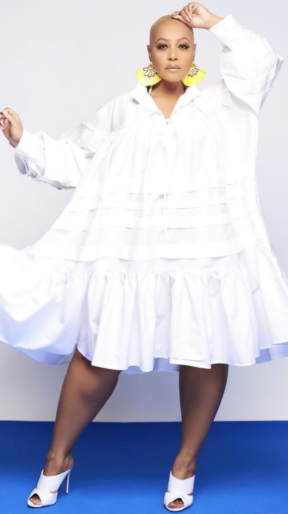 oversized ruffle dress Jovani 40662 - Tea Length Sheath Dress