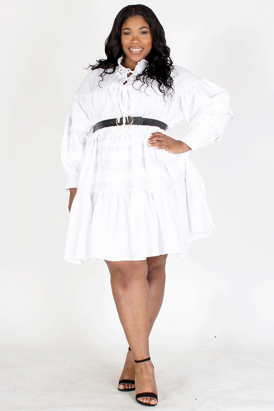 Oversized Ruffle Midi Dress – Diva's Den Fashion, LLC