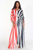 Ruched Sleeve Maxi Dress