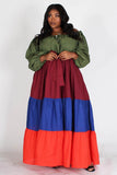 Color Block Maxi Dress