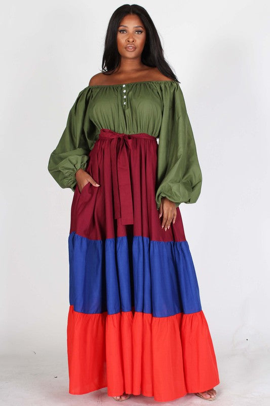 Color Block Maxi Dress Diva's Den Fashion, LLC Color Block Maxi Dress Diva's Den Fashion, LLC