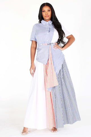 Multi Colored Stripe Maxi Dress