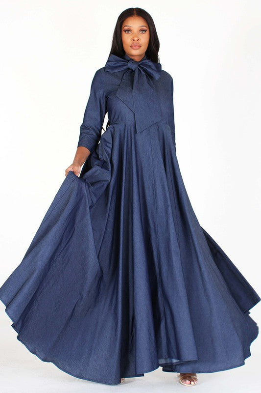 Denim Chambray Maxi Dress – Diva's Den Fashion, LLC