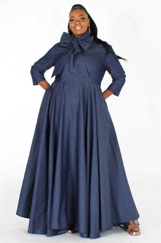 Denim Chambray Maxi Dress – Diva's Den Fashion, LLC