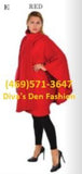 Full Size Poncho Cape Red